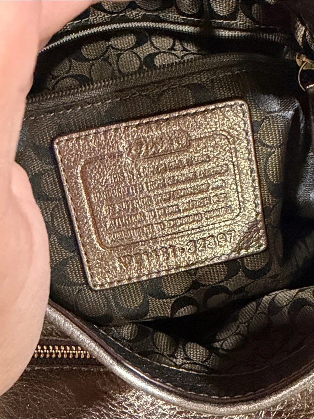 COACH Madison Phoebe Shoulder Bag in Metallic Leather
